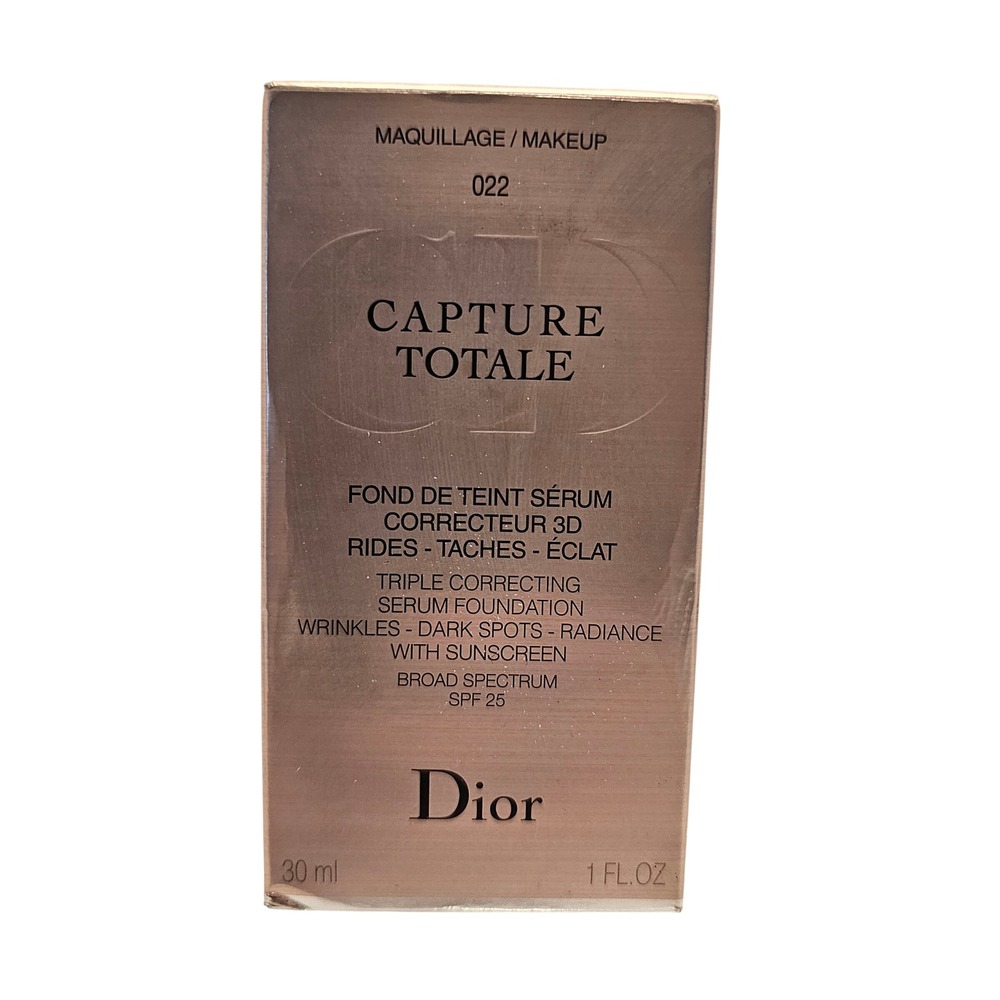 Dior Capture Totale Triple Correcting Serum Foundation SPF 25 Shade 022 1oz NEW